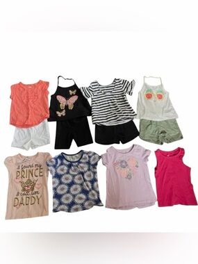 Girls Mixed Tops & Shorts Bundle - Multi Color